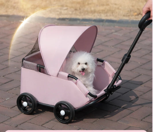 4-wheel foldable dog stroller