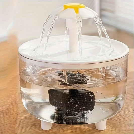 Transparent dog water fountain
