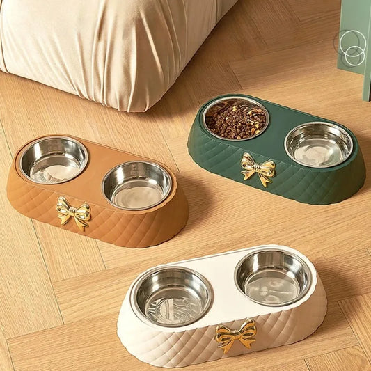 Dog bowls with stand